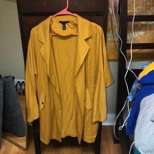 yellow cardigan